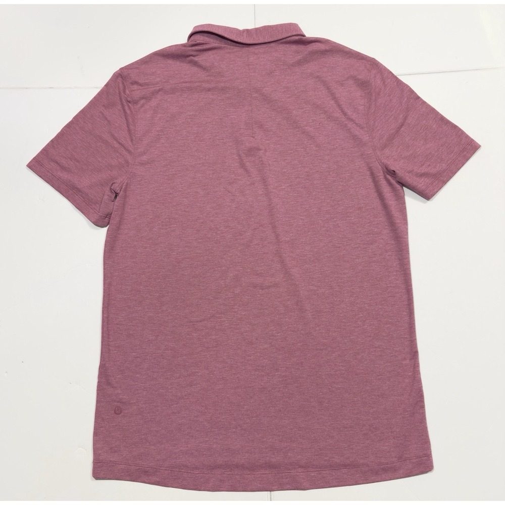 Lululemon Men's Evolution Performance Golf Polo Shirt Size M Pink Stretch Preppy - Picture 7 of 7